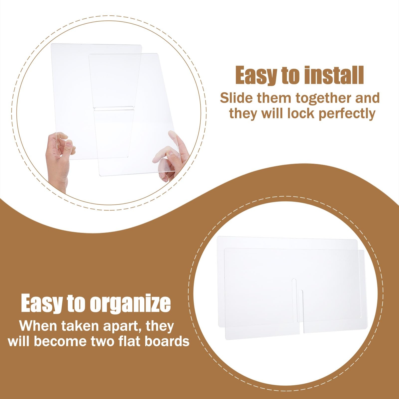 2 Pack Clear Acrylic Book Stand, Large 14.8×9.4×5.6 in & Medium 10.8x7x5.6 in…