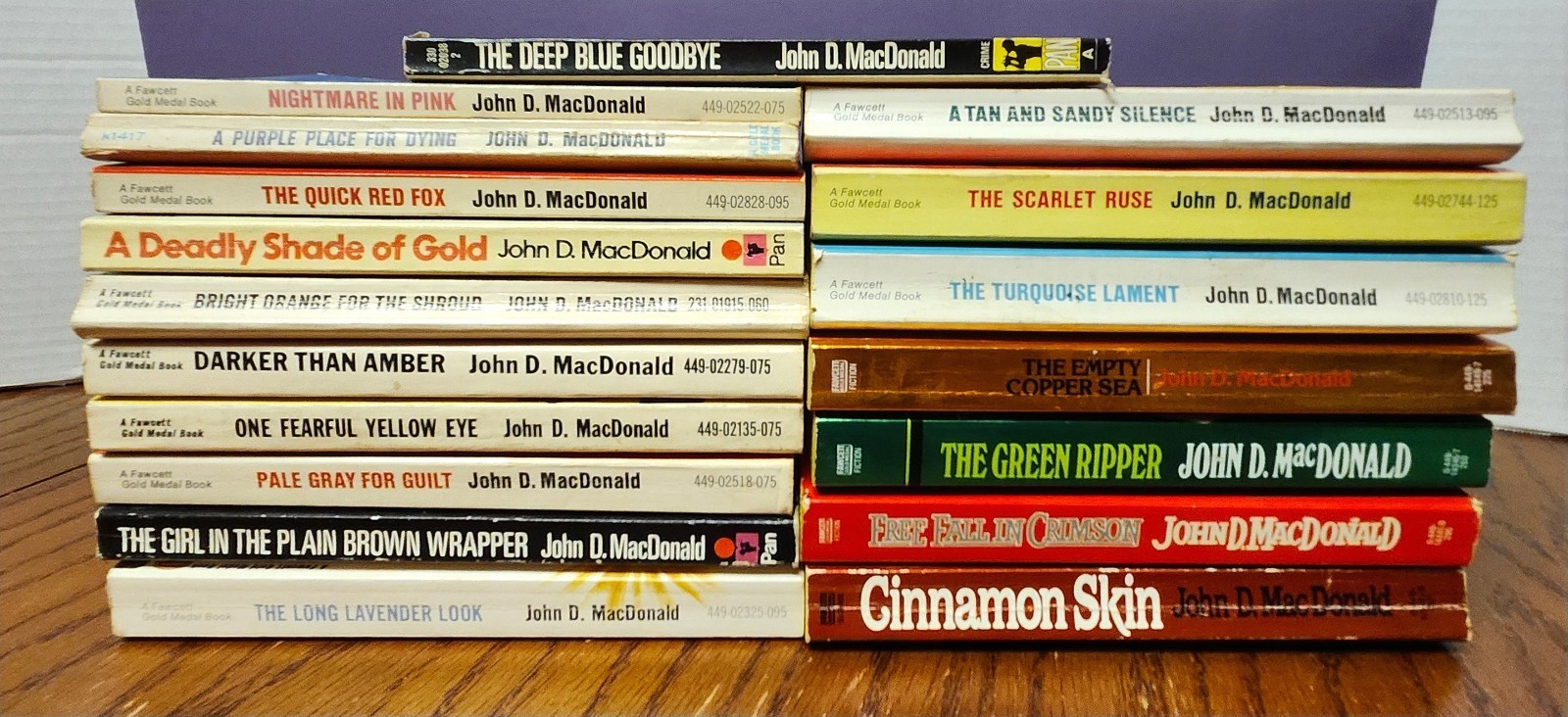 Lot of 18 John D. MacDonald Travis McGee Mystery Paperbacks – Fawcett Gold Medal