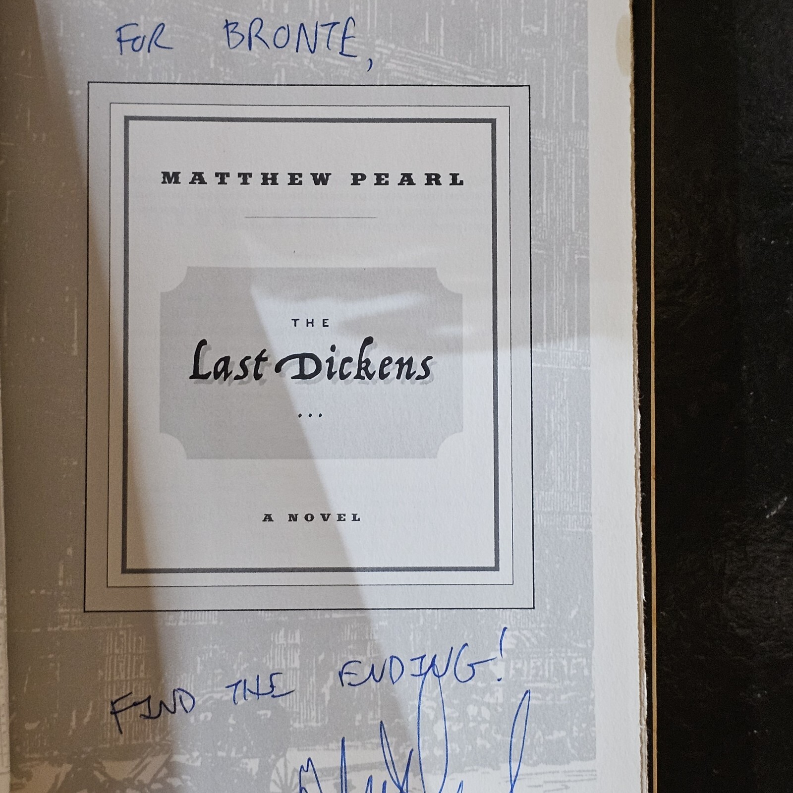 The Last Dickens Matthew Pearl Signed 1st Edition/Printing Hardcover Dust Jacket