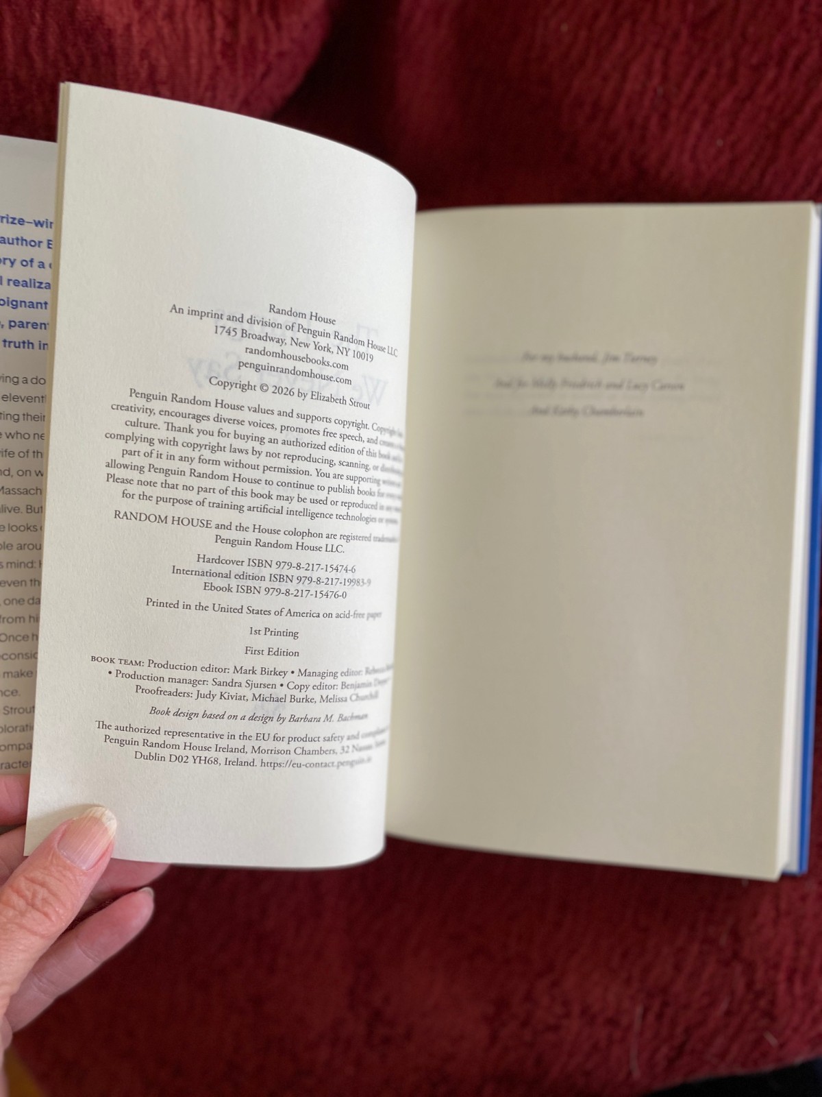 ELIZABETH STROUT — THE THINGS WE NEVER SAY — HD SIGNED