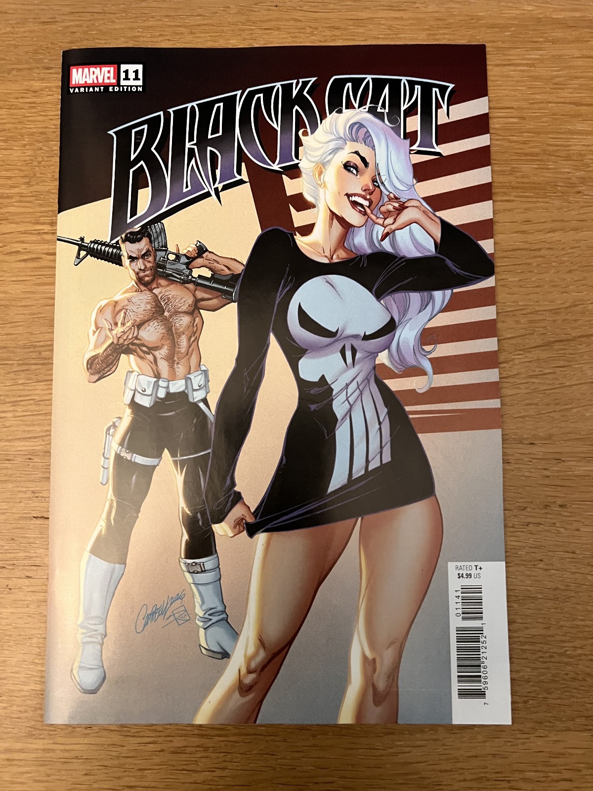 Black Cat #11. J Scott Campbell Punisher Variant