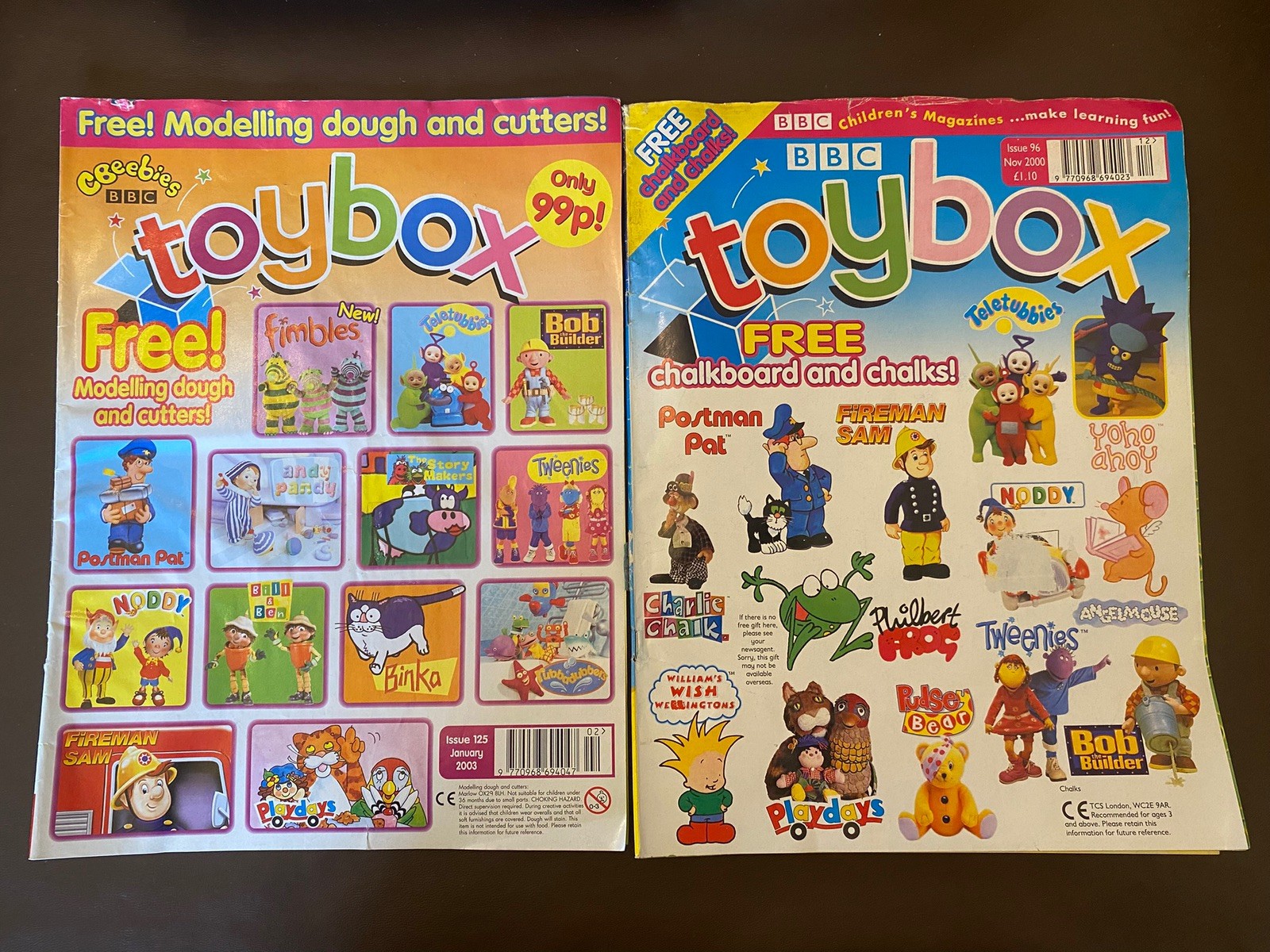 Vintage Toybox Magazine collectable No 96 2000 & 125 2003 comics