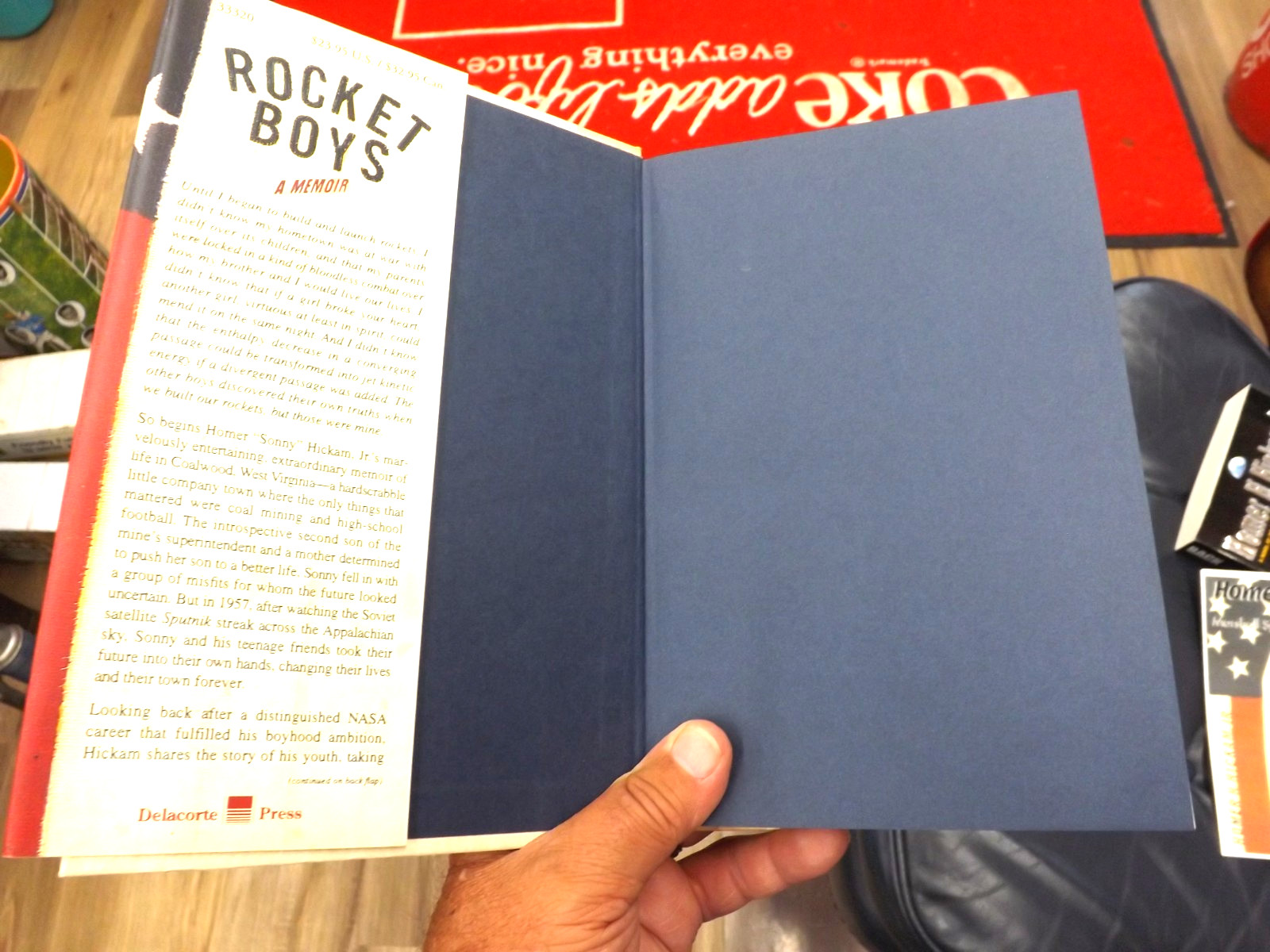 HOMER HICKAM SIGNED 3X LOT ROCKET BOYS 1998 FE BACK TO THE MOON NASA PROGRAM