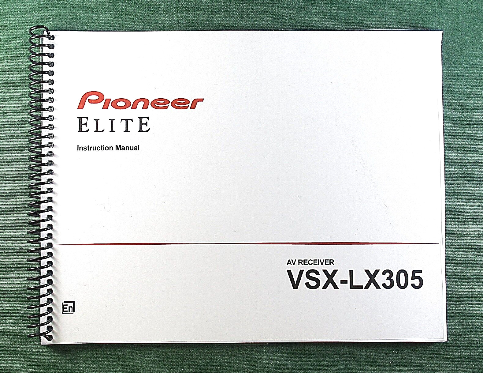 Pioneer VSX-LX305 Instruction Manual: Full Color 192 Pages & Protective Covers