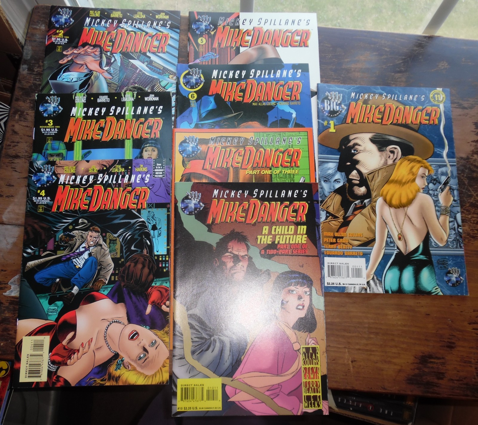 Mickey Spillane’s Mike Danger 8 in all, 1st 6 in sequence, last 2 separateVG
