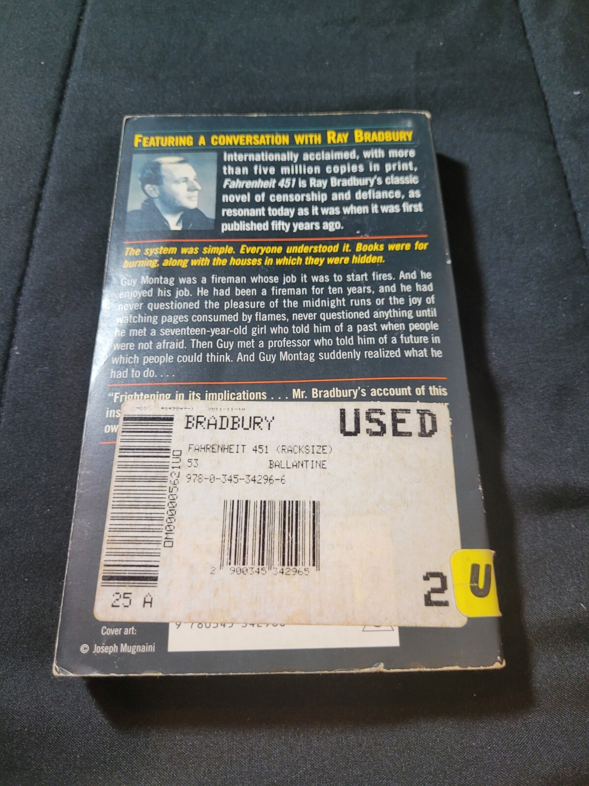 Fahrenheit 451 by Ray Bradbury (1987, Mass Market) Preowned Book