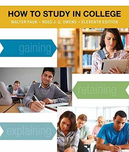 How to Study in College – Paperback, by Pauk Walter; Owens Ross – Acceptable