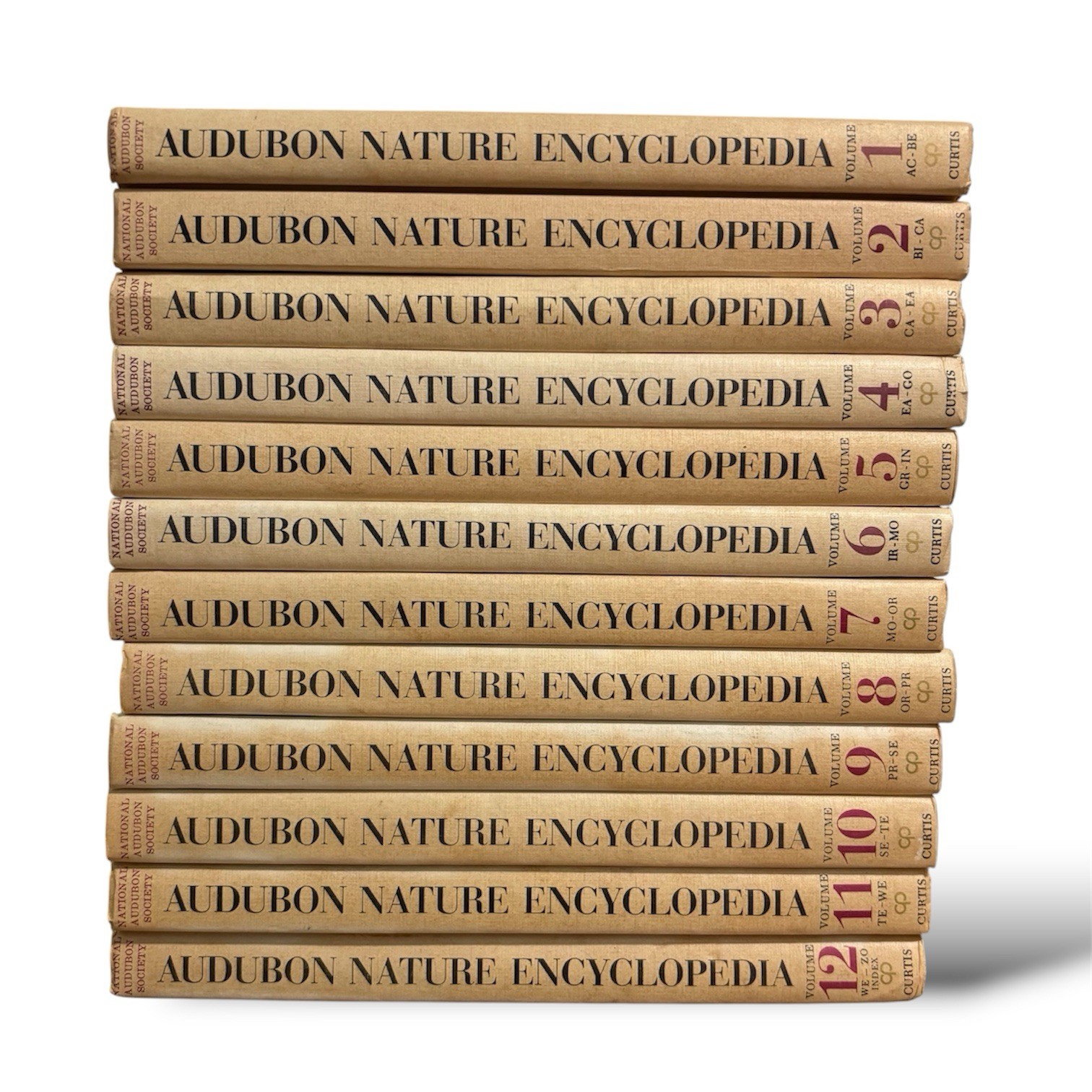 Audubon Nature Encyclopedia Complete Set of 12 1971 VOL 1-12 Vintage Books Art