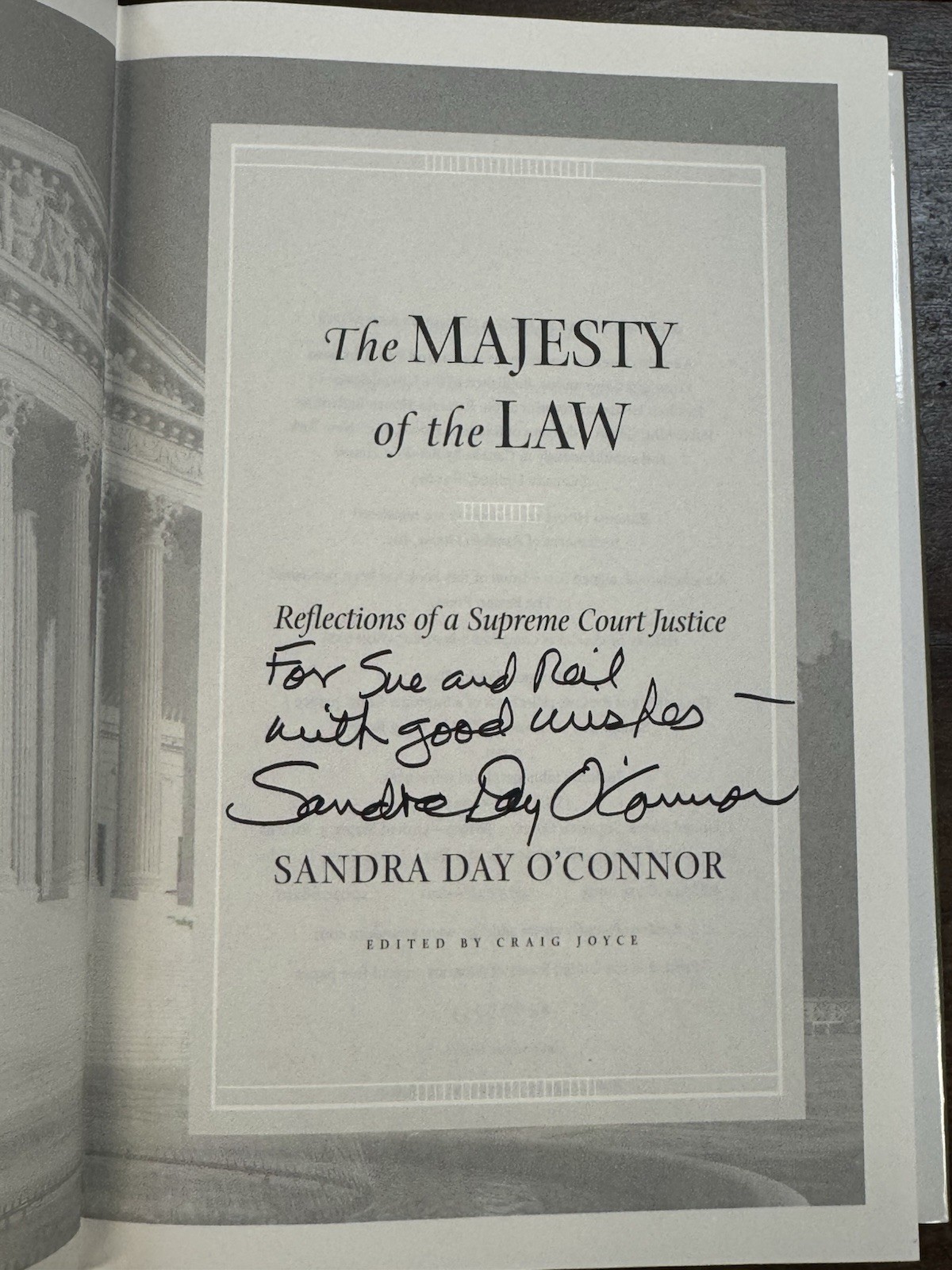 Majesty Of The Law By Sandra Day O’Connor SIGNED First Edition w/ DJ