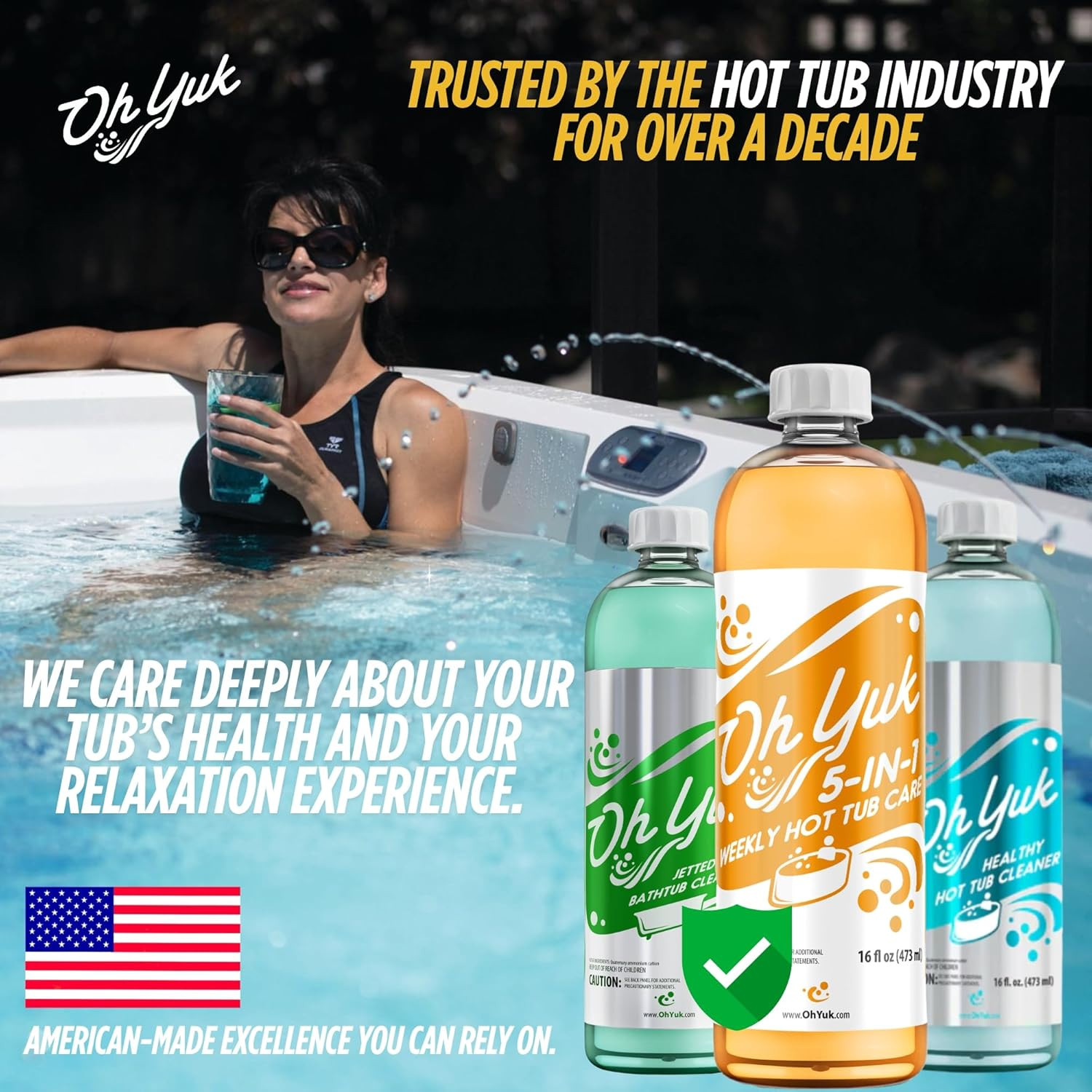 5-In-1 Weekly Hot Tub Chemicals – Hot Tub Clarifier, Cleaner, Conditioner – Help