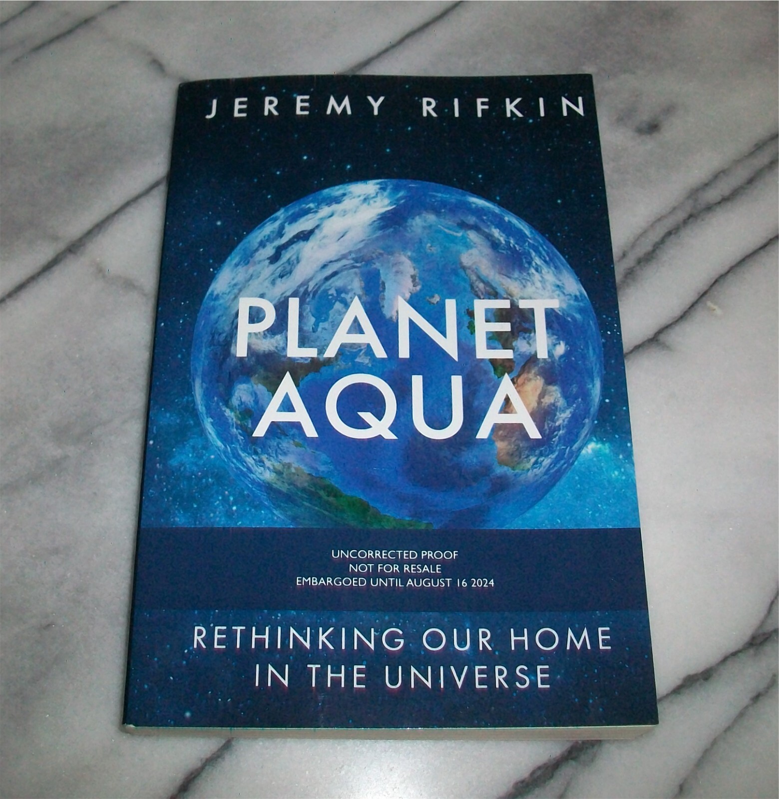 PLANET AQUA By Jeremy Rifkin 2024 Uncorrected Proof ARC PB Softcover 09/2024