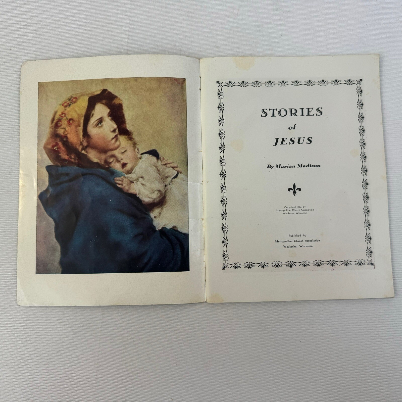 Vtg 1937 Stories of Jesus Illustrated Booklet, 64 Pages, Christian Collectible