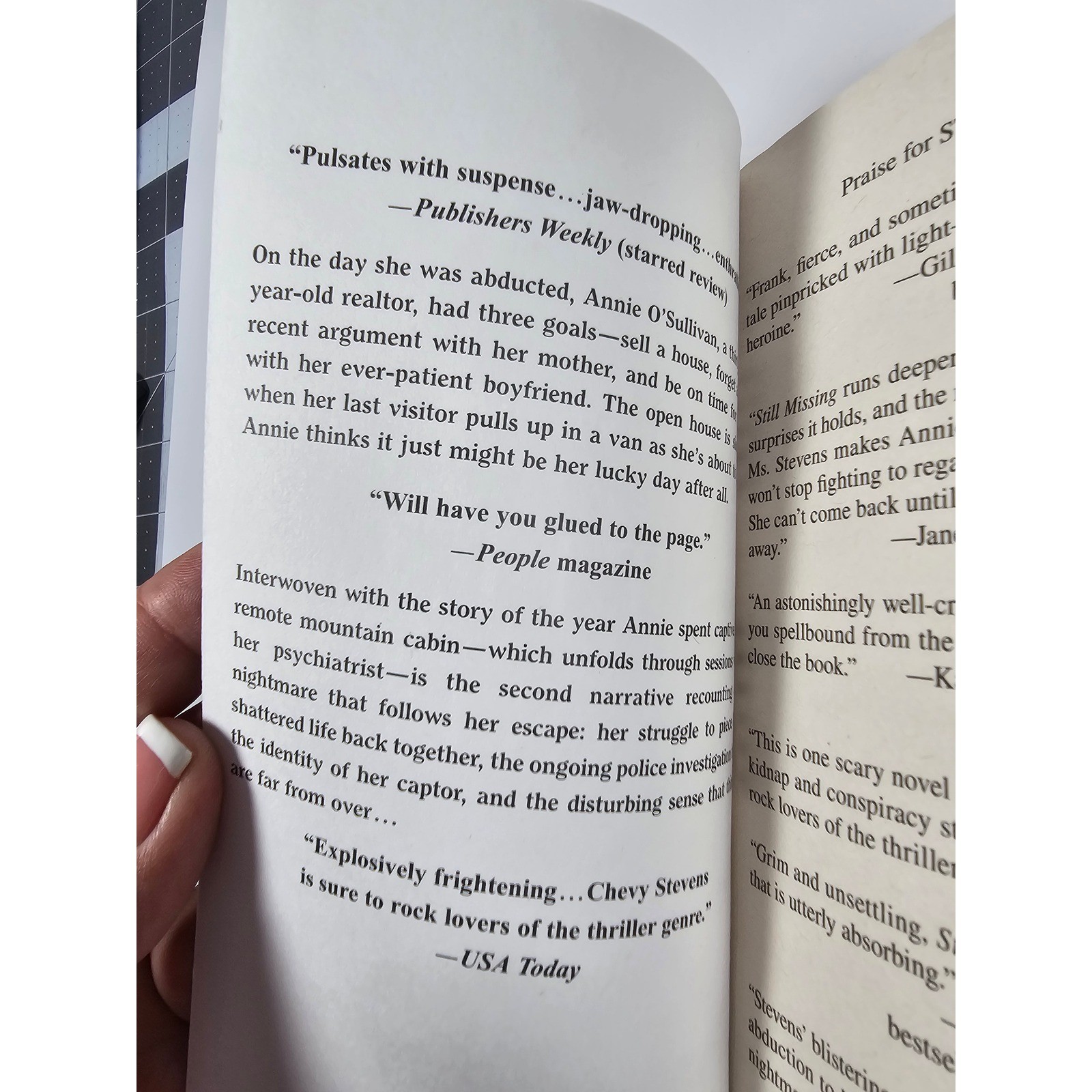 Still Missing Chevy Stevens Paperback Psychological Thriller Mystery Novel
