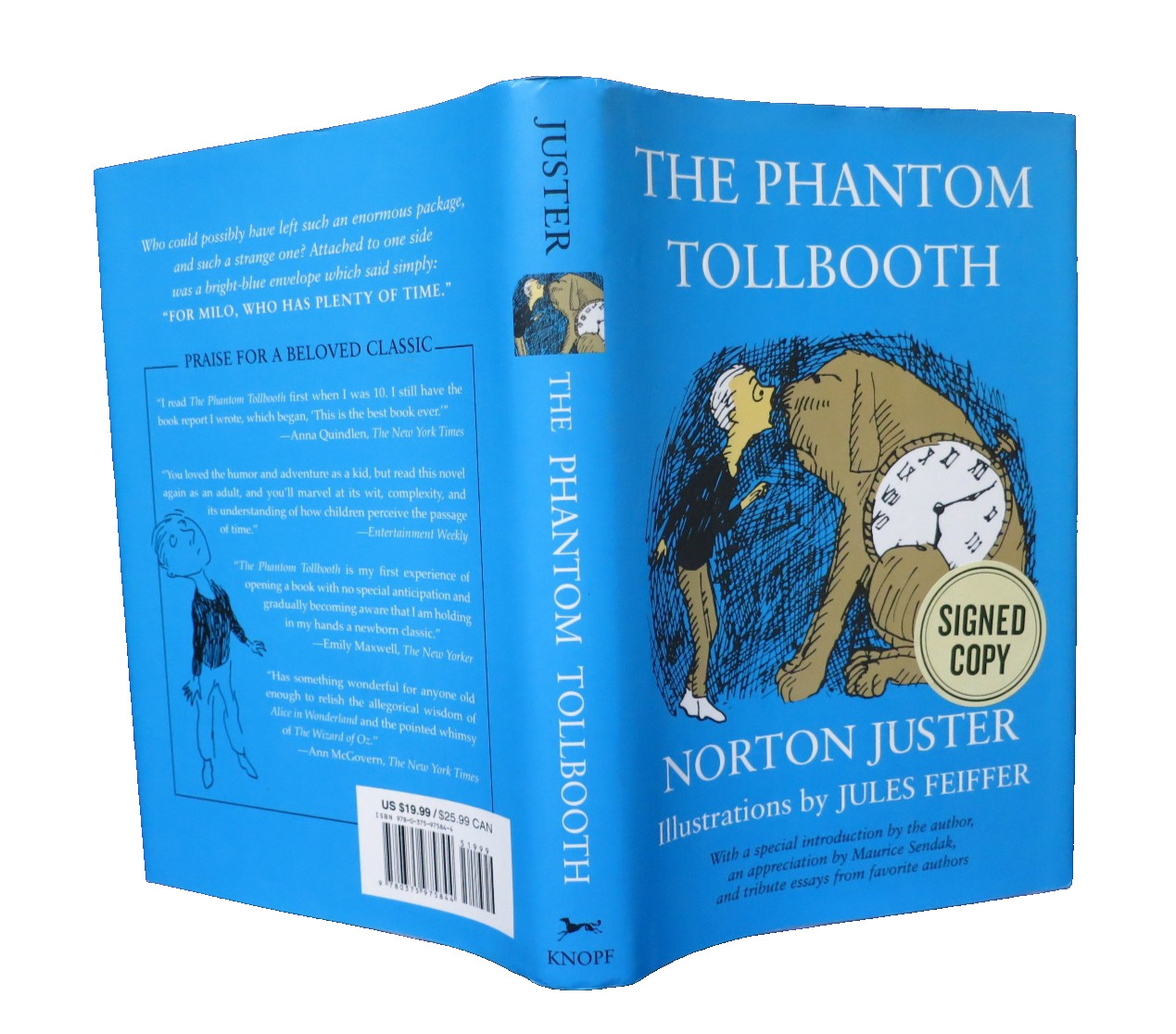 The Phantom Tollbooth SIGNED Norton Juster 2011 Edition/1st Print Hardcover DJ