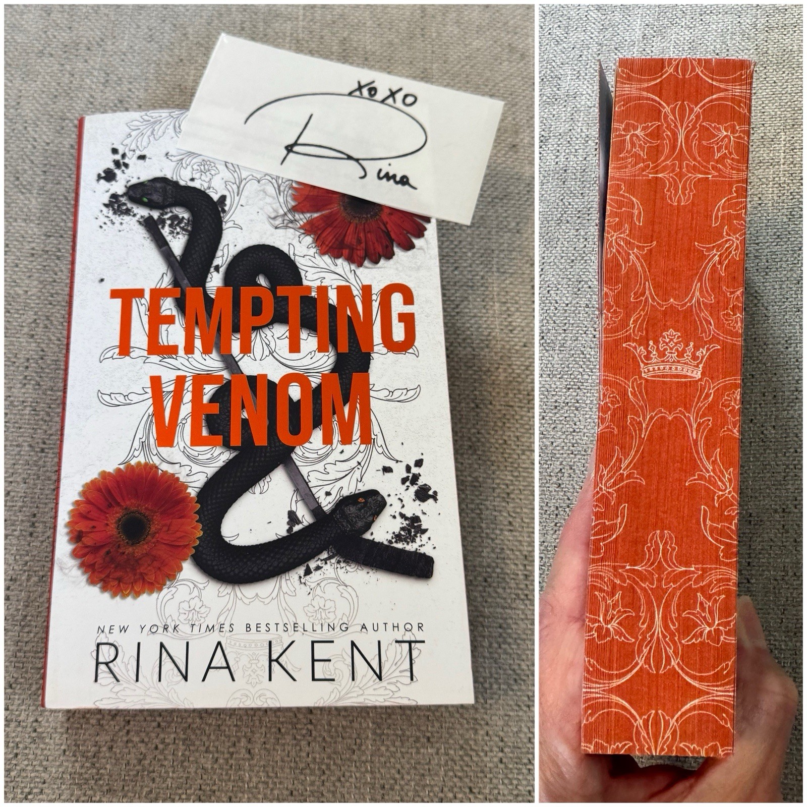 Tempting Venom Rina Kent Deluxe Edition Sprayed Edge Bound Character Art Signed