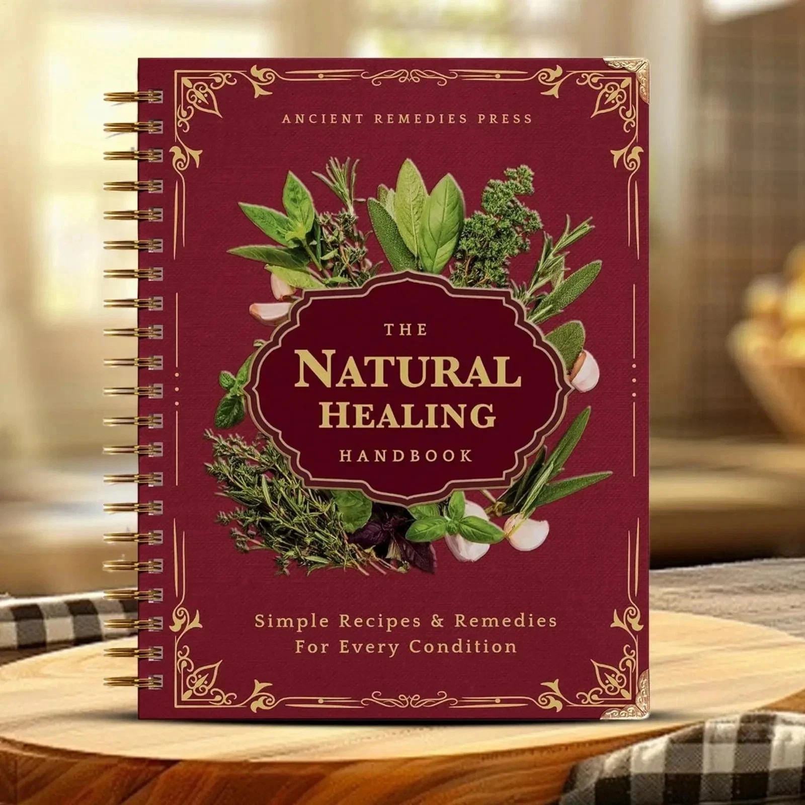 Natural Healing Handbook Spiral Bound Guide For Herbal Remedies And Natural New