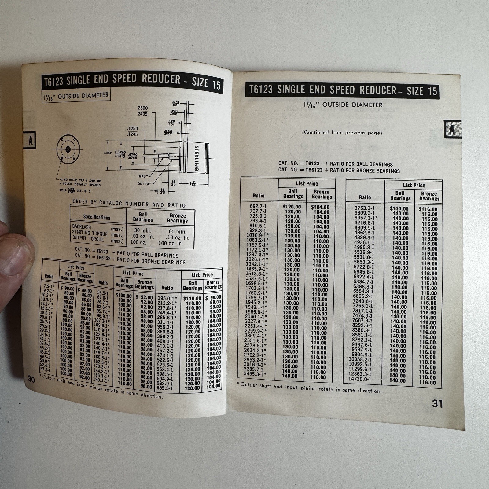 1959 Sterling Precision Complete Catalog #61, 4×6 512 pages gearing electronic