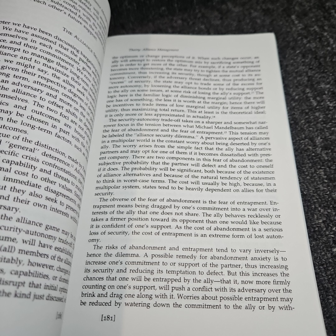 Alliance Politics (Cornell Studies in Security Affairs)