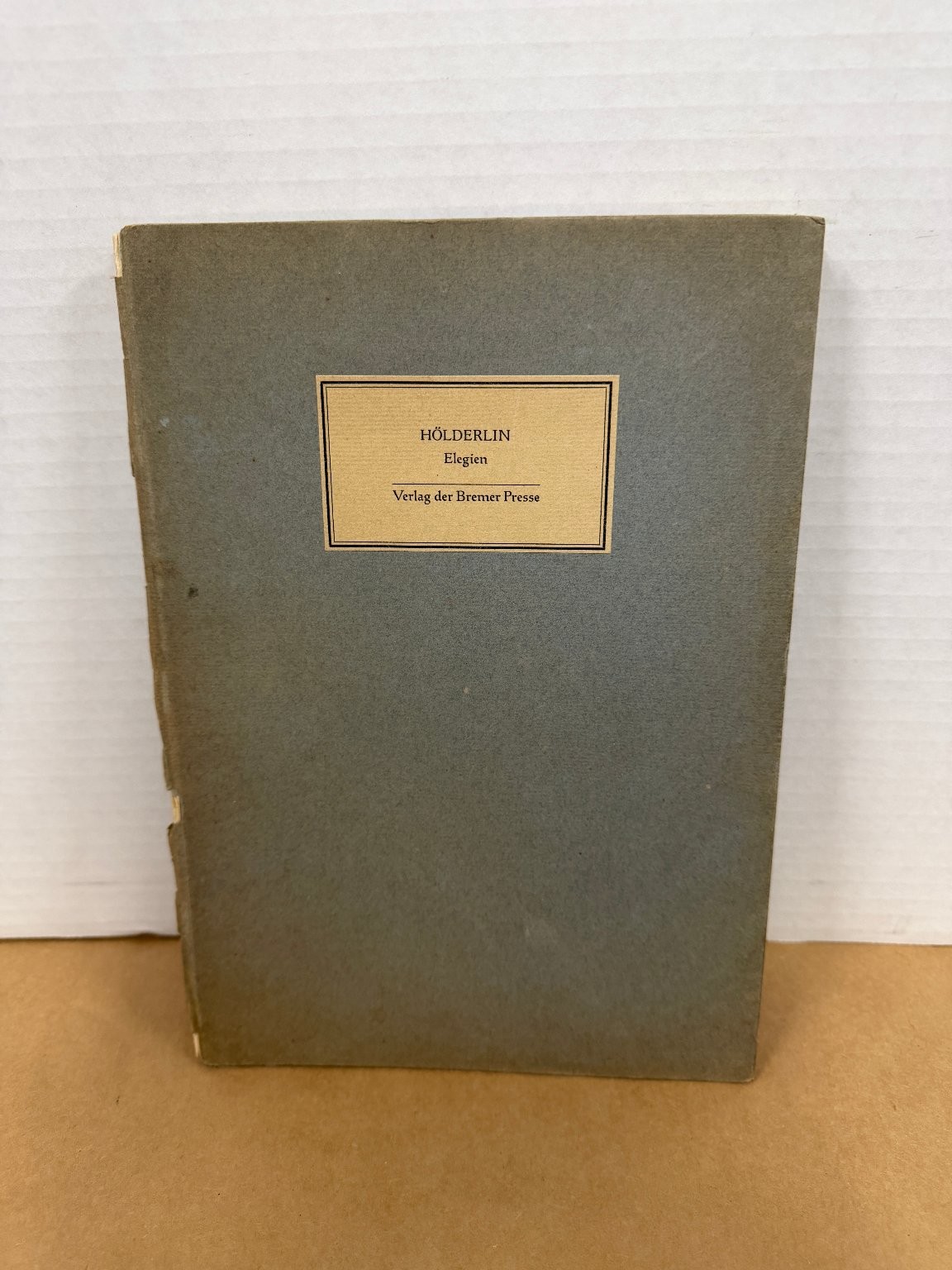 Elegien Hölderlin Bremer Presse 1922 German Fine Press Poetry