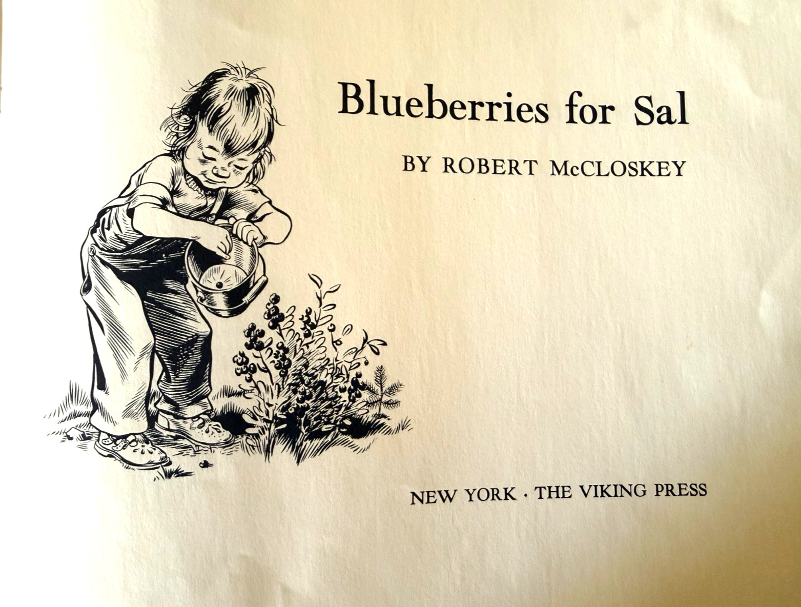 Blueberries for Sal by Robert McCloskey (1948, Hardcover)