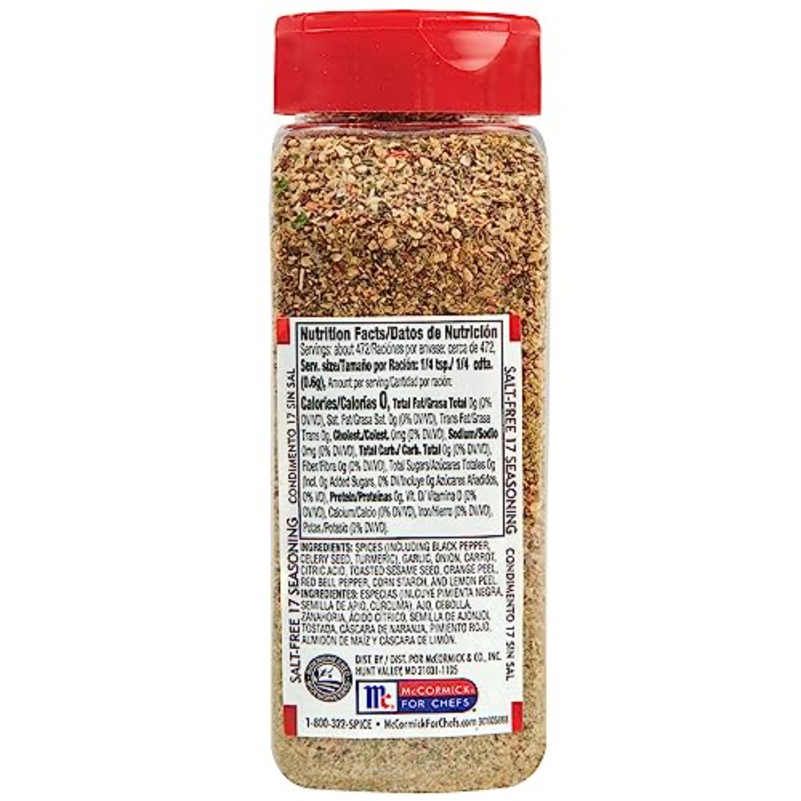Lawry’s Salt Free 17 Seasoning, MSG Free, 10 oz