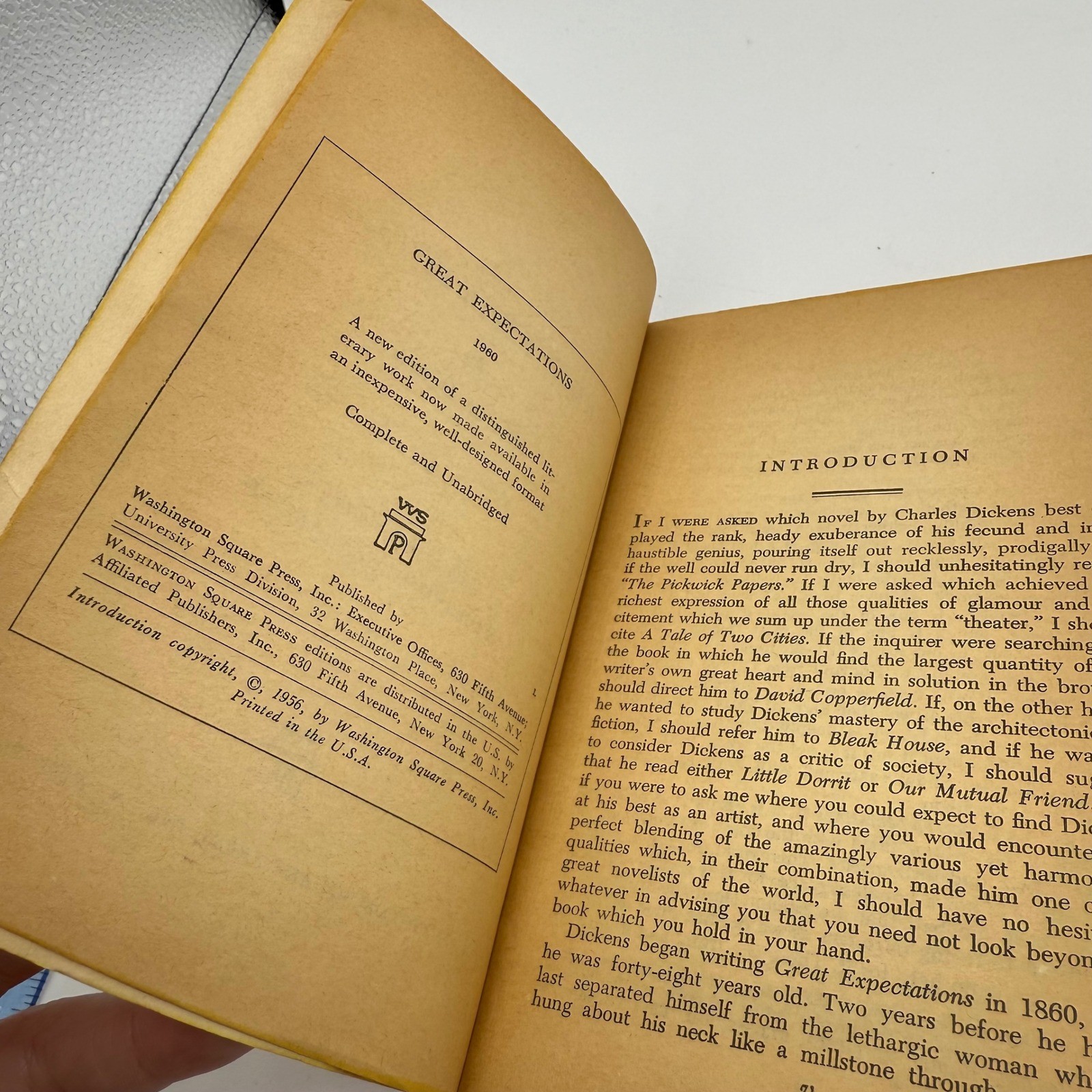 Great Expectations – Charles Dickens Washington Square Press Book 1960