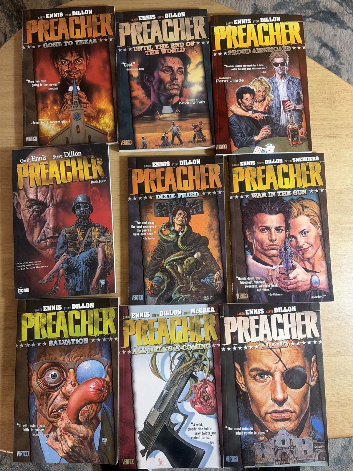 Preacher Complete TPB Set 1-9 Garth Ennis Steve Dillon Vertigo DC Comics VF/NM