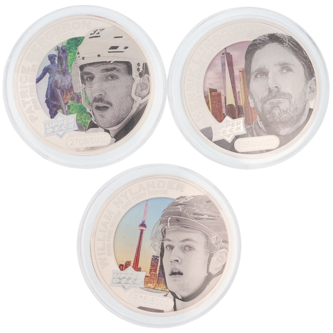 2017 $5 Grandeur Upper Deck Hockey Silver Coin Cook Islands 1 oz .9999 Silver