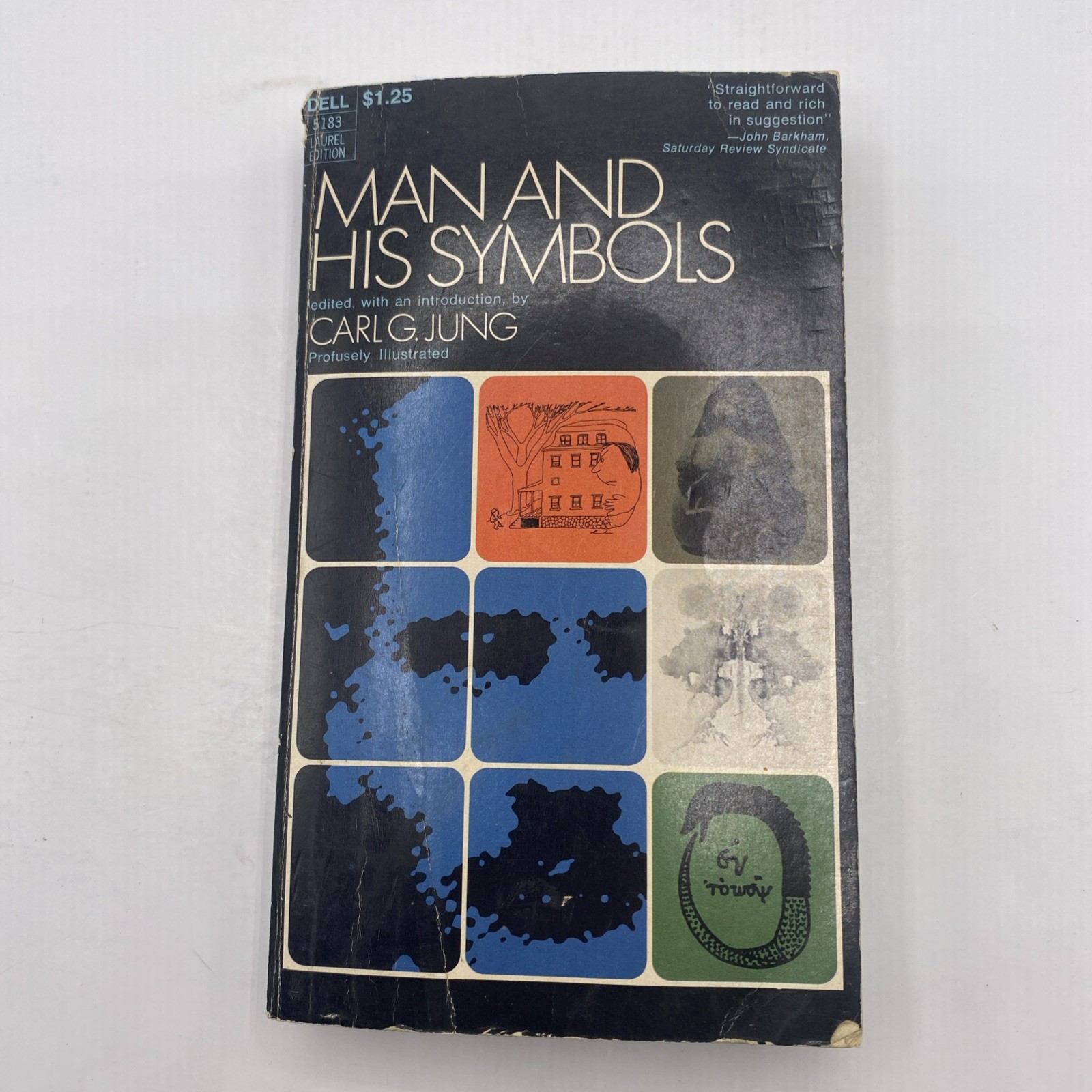 Vintage 1968 Man And His Symbols Carl G. Jung Paperback Book Dell Illustrated