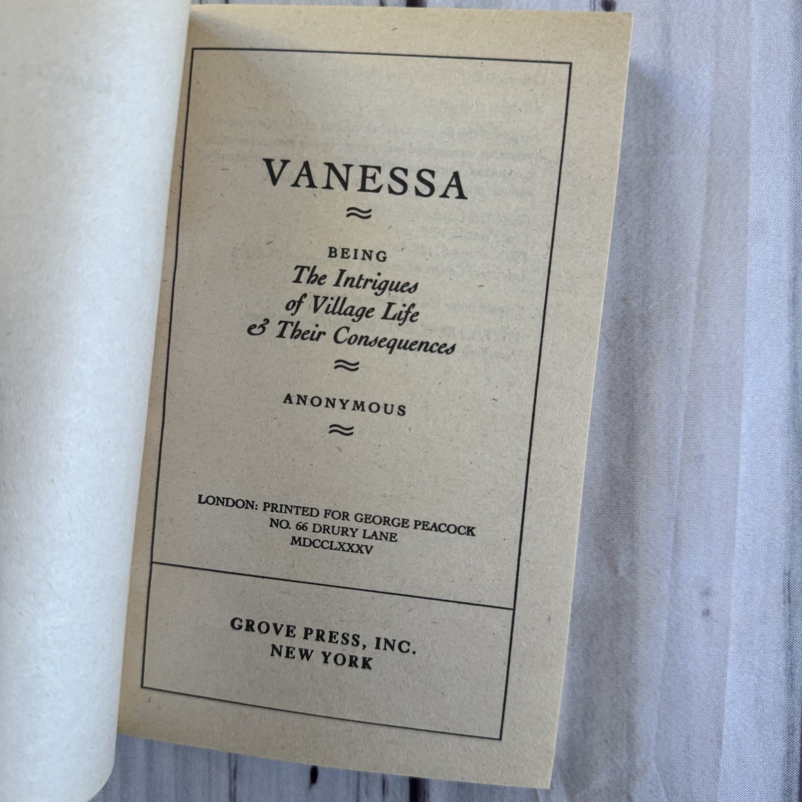 Vanessa Anonymous Vintage Erotic Novel Grove Press Black Cat 1986 Victorian