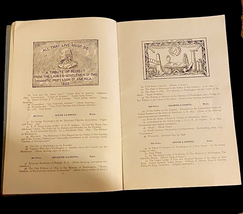Original 1907 The Washington Monument Illustrated Guide And History 48 Pages
