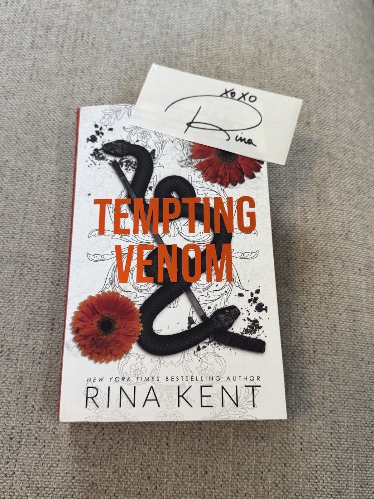 Tempting Venom Rina Kent Deluxe Edition Sprayed Edge Bound Character Art Signed