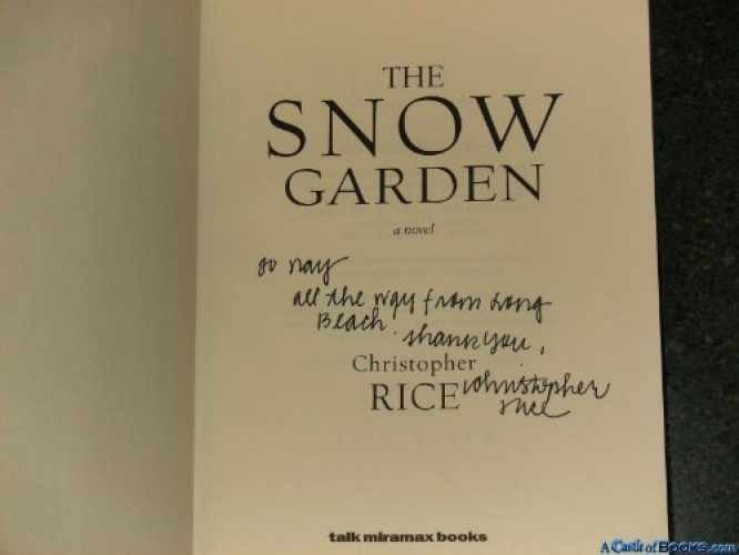 The Snow Garden: A Novel – Hardcover, by Rice Christopher – Very Good b