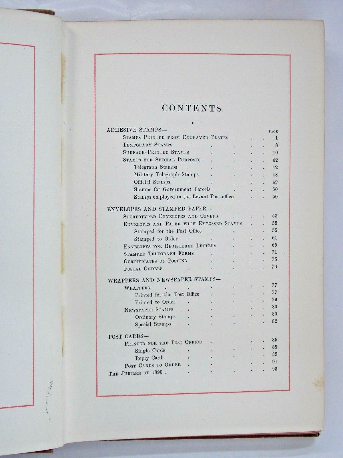 Postage Stamps of the United Kingdom 1840-1890 by William A S Westoby 1891 h/b