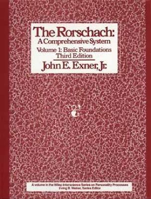 The Rorschach: A Comprehensive System, V- 0471559024, hardcover, Jr John E Exner