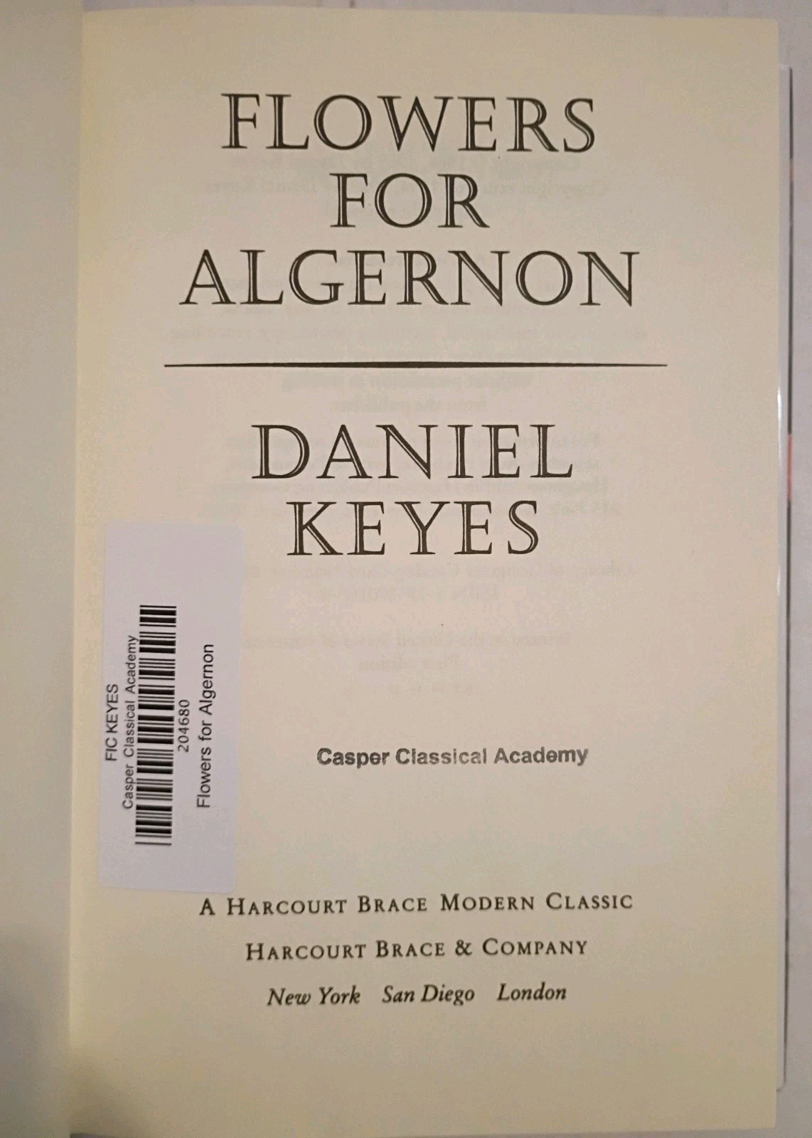 Flowers for Algernon, Hardcover by Daniel Keyes