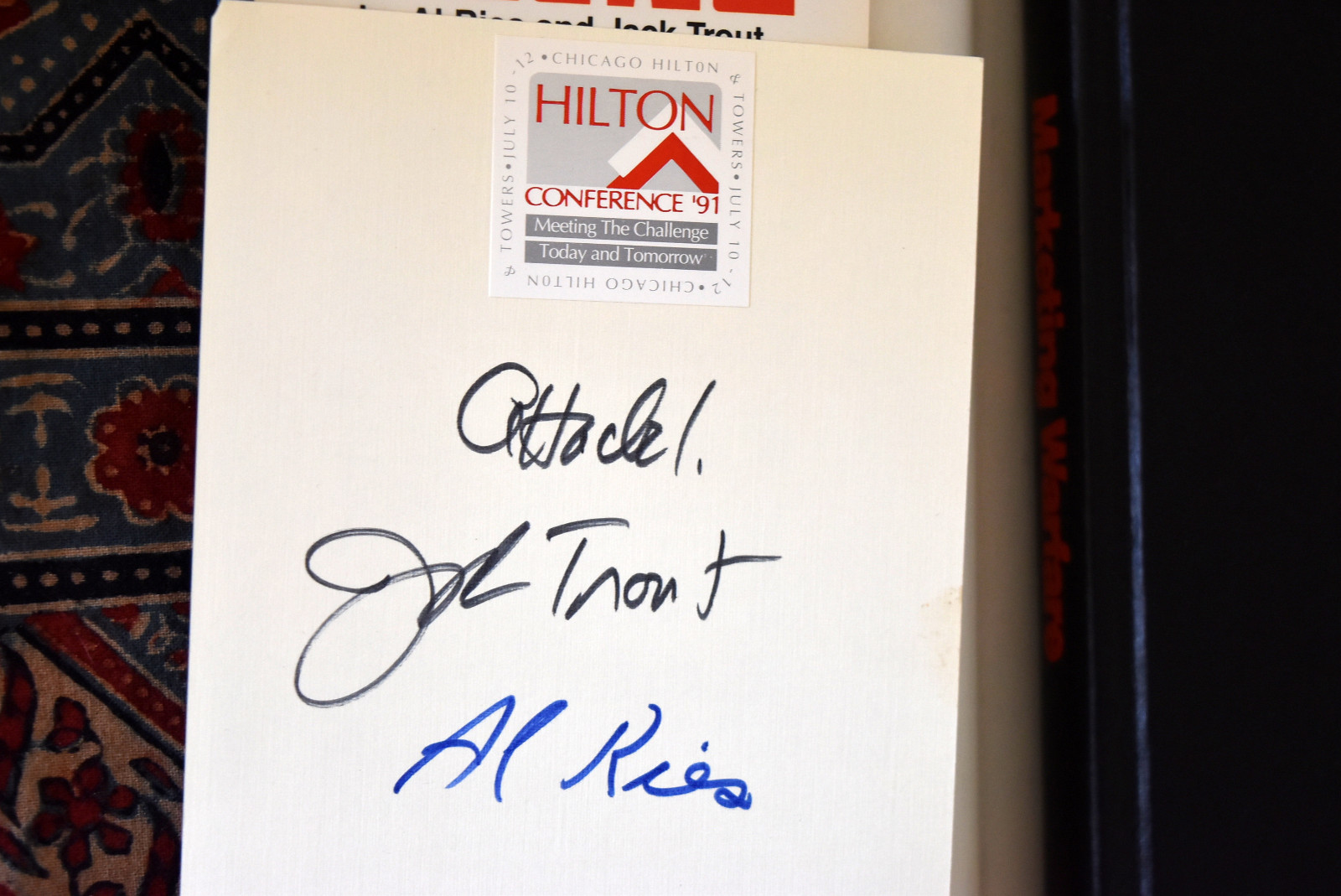Al Ries & Jack Trout: Marketing Warfare Signed By The Authors HC/DJ