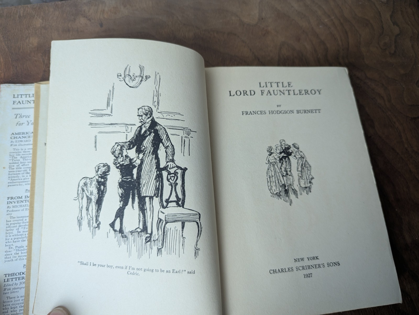 LITTLE LORD FAUNTLEROY by Frances Hodgson Burnett 1927 Hardcover w/ Dust Jacket