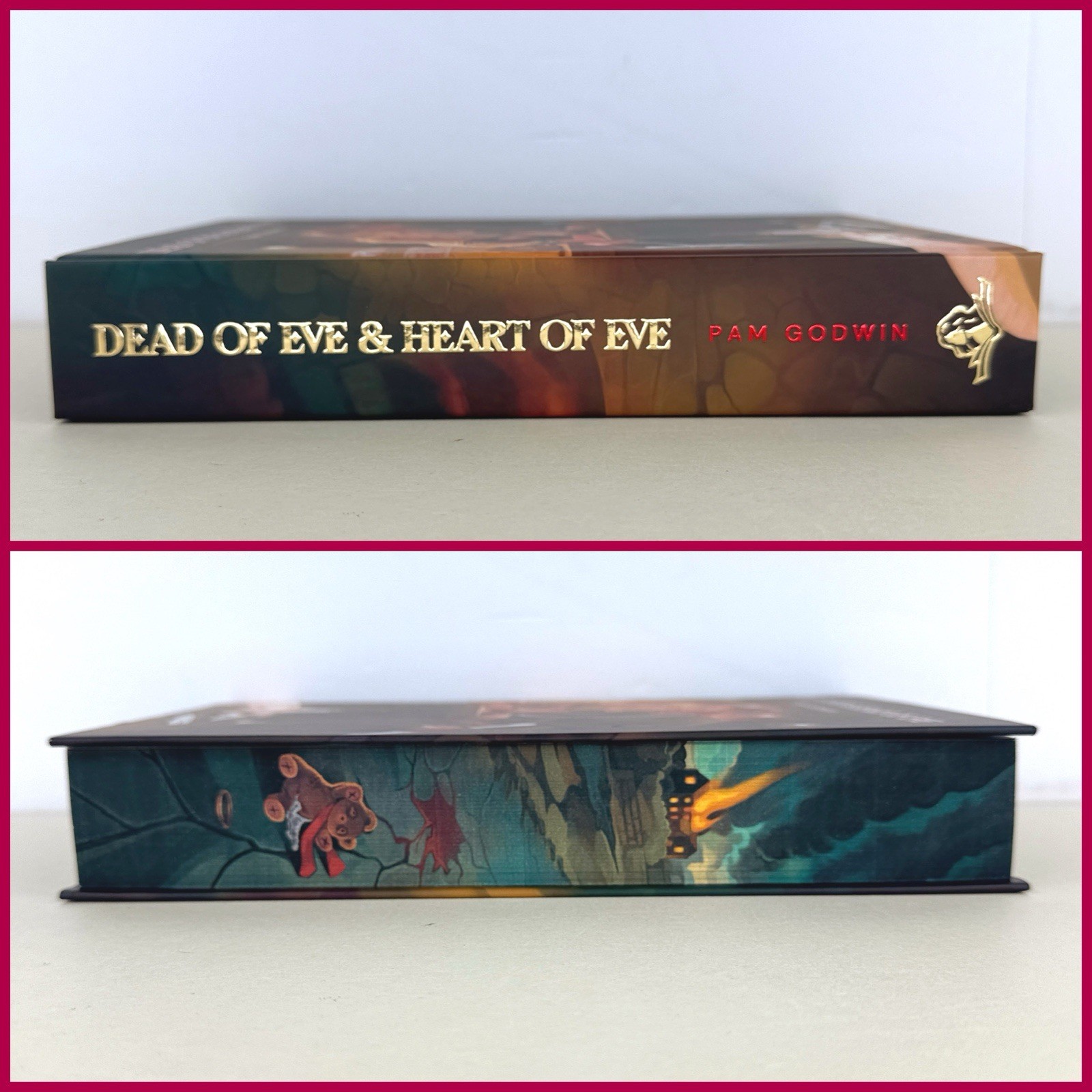 Pam Godwin Signed Dead of Eve Heart of Eve Venus Volumes Hardcover Sprayed Edges