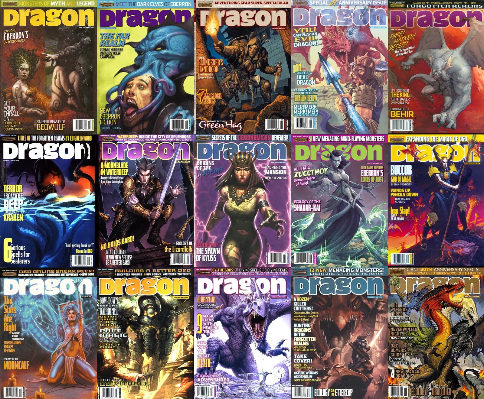 Dragon Magazine Dungeons & Dragons D&D TSR/WotC/Paizo