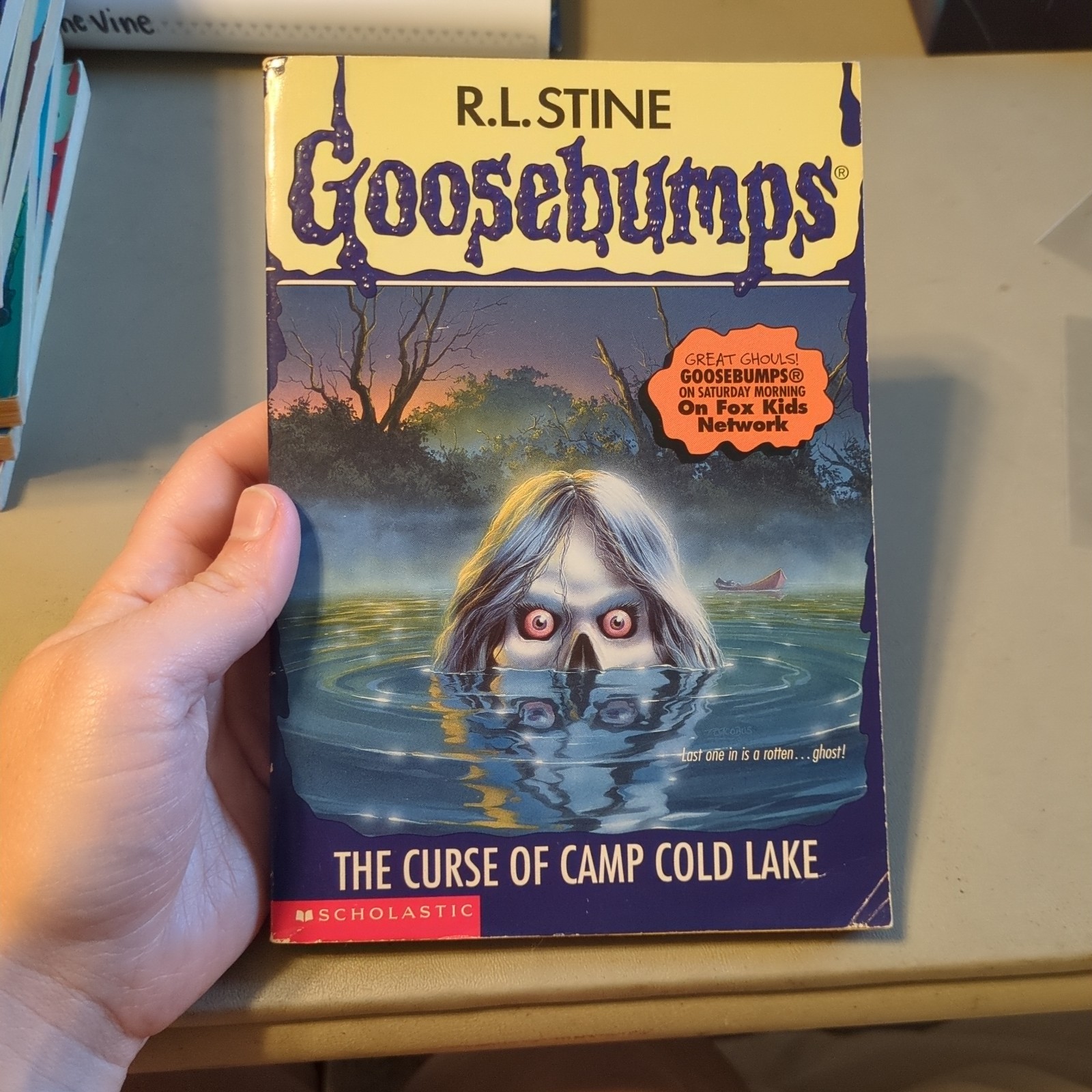 RL Stine Goosebumps Book #56 Curse Of Camp Cold Lake 1st Edition Vintage
