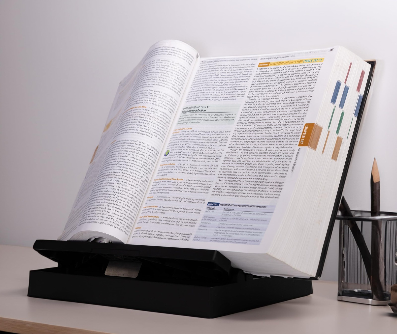 Adjustable Book Stand Storage Portable Foldable Desk Holder Ergonomic 1.6 lb