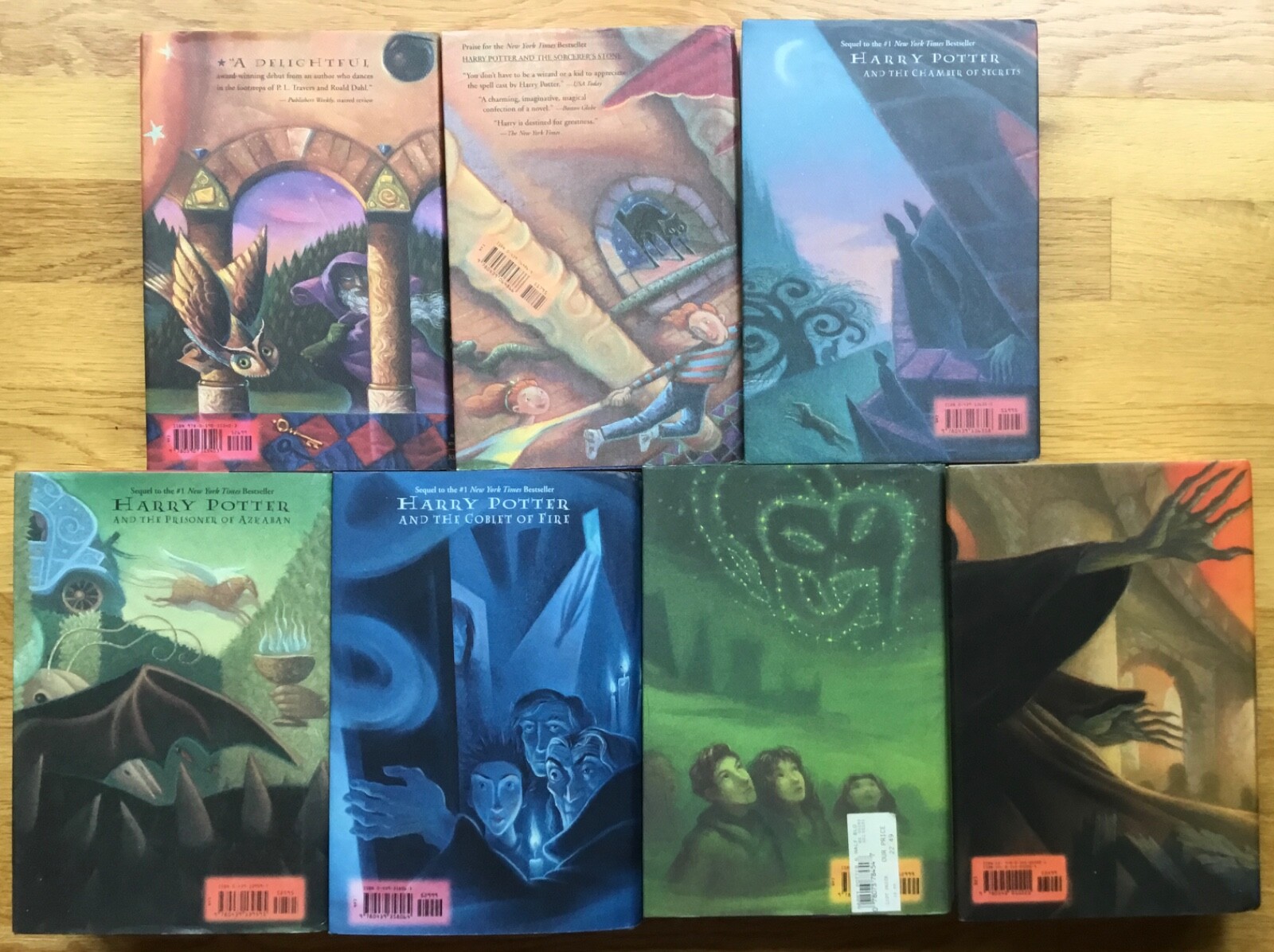 VG COMPLETE Set of 7 HC DJ All First Editions 1st Print Harry Potter J K Rowling