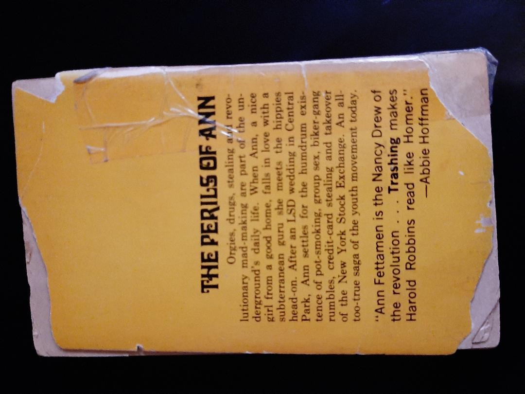 TRASHING by Ann Fettamen, Anita Hoffman, Abbie Hoffman, YIPPIE, Fair SC