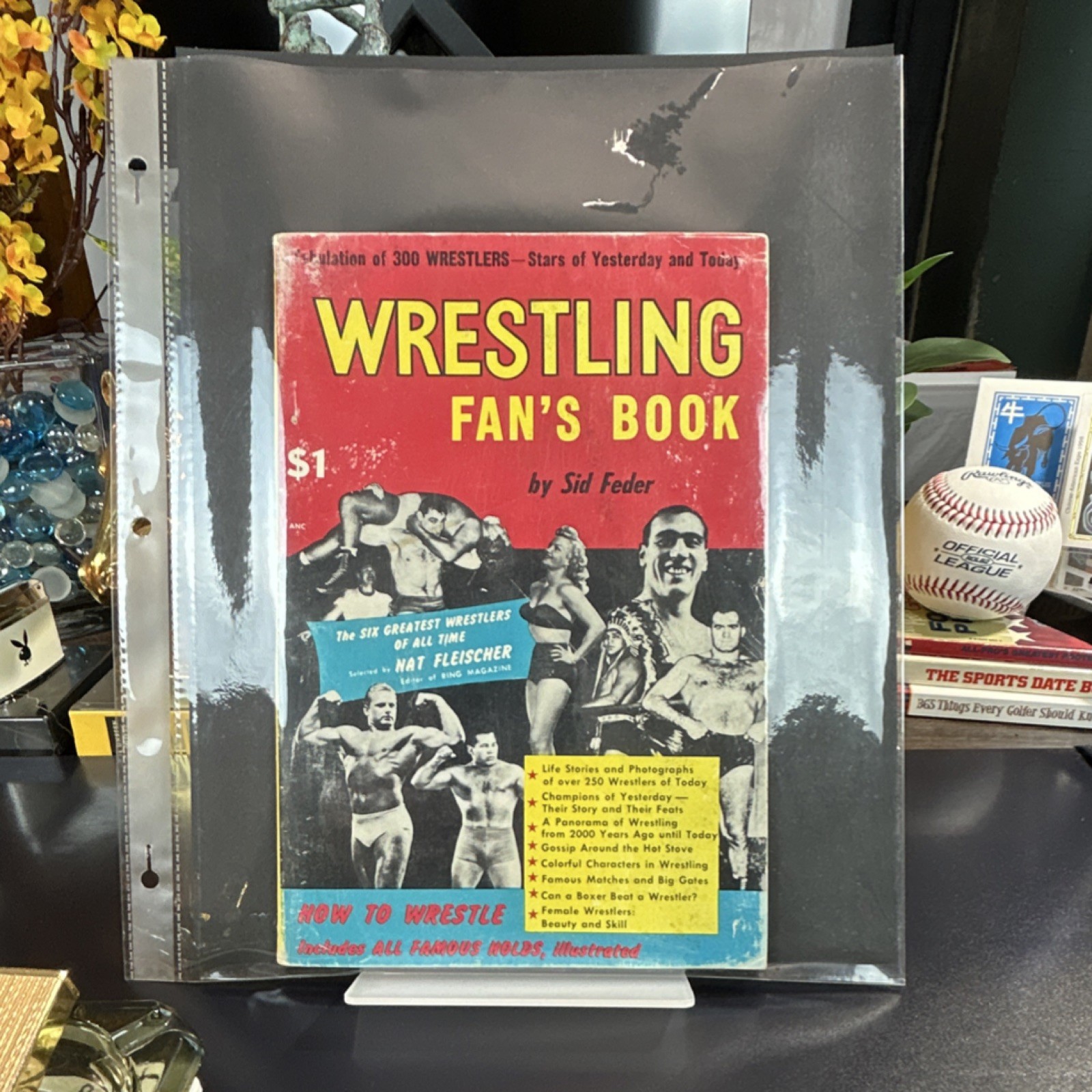 Sid Feder Wrestling Book Softcover Key Publishing Co. Vintage copyright 1952
