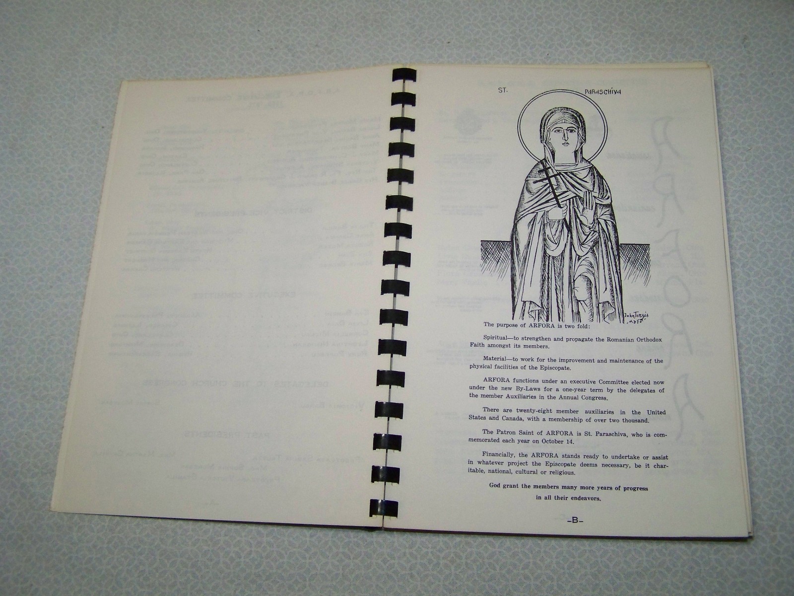ARFORA Association of Romanian Orthodox Ladies Cookbook 1976