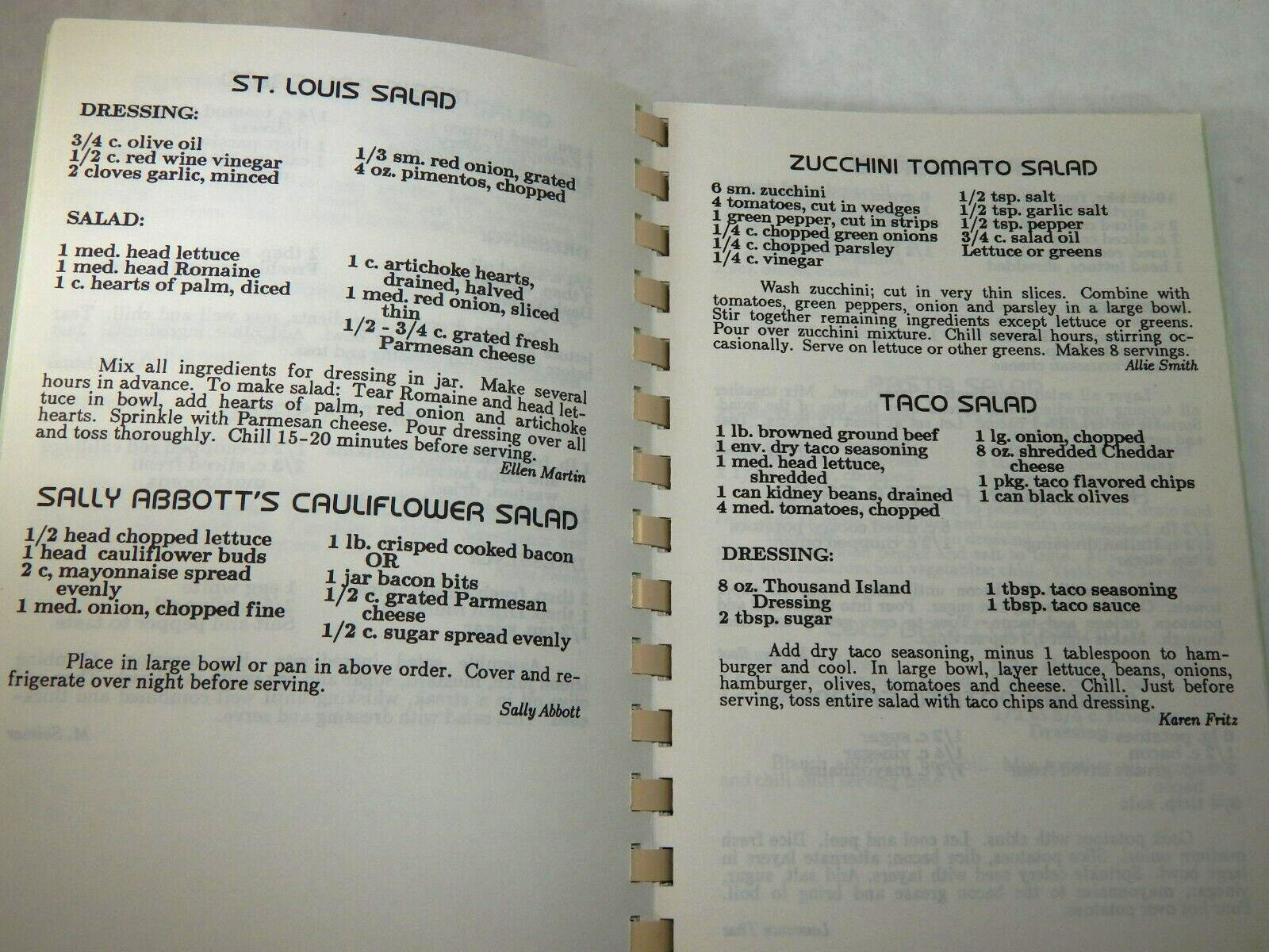 Vintage Saint Brendan Catholic Church Recipes Cookbook, Hilliard, Ohio 1992