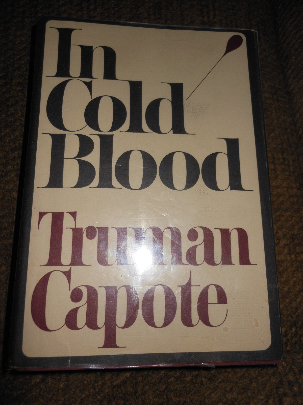 IN COLD BLOOD TRUMAN CAPOTE HCDJ FIRST BOOK MONTH CLUB EDITION WOLFF 1965 LINER