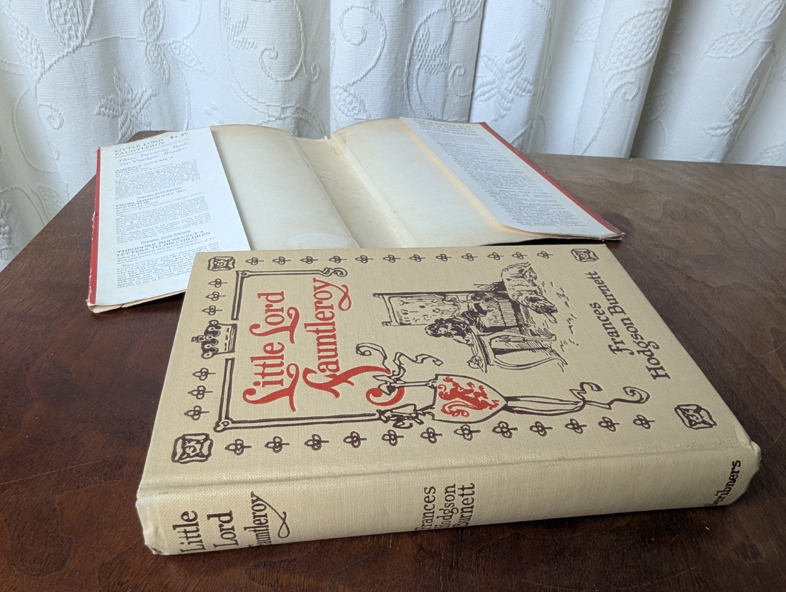 LITTLE LORD FAUNTLEROY by Frances Hodgson Burnett 1927 Hardcover w/ Dust Jacket