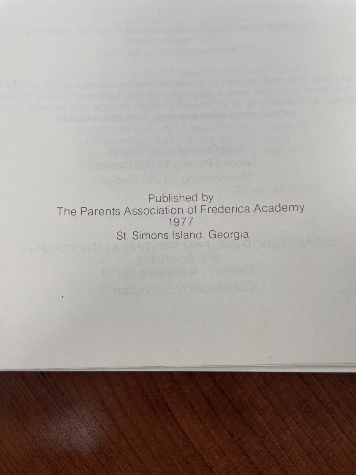 Frederica Fare Recipes from St. Simons & The Golden Isles of Georgia 1977